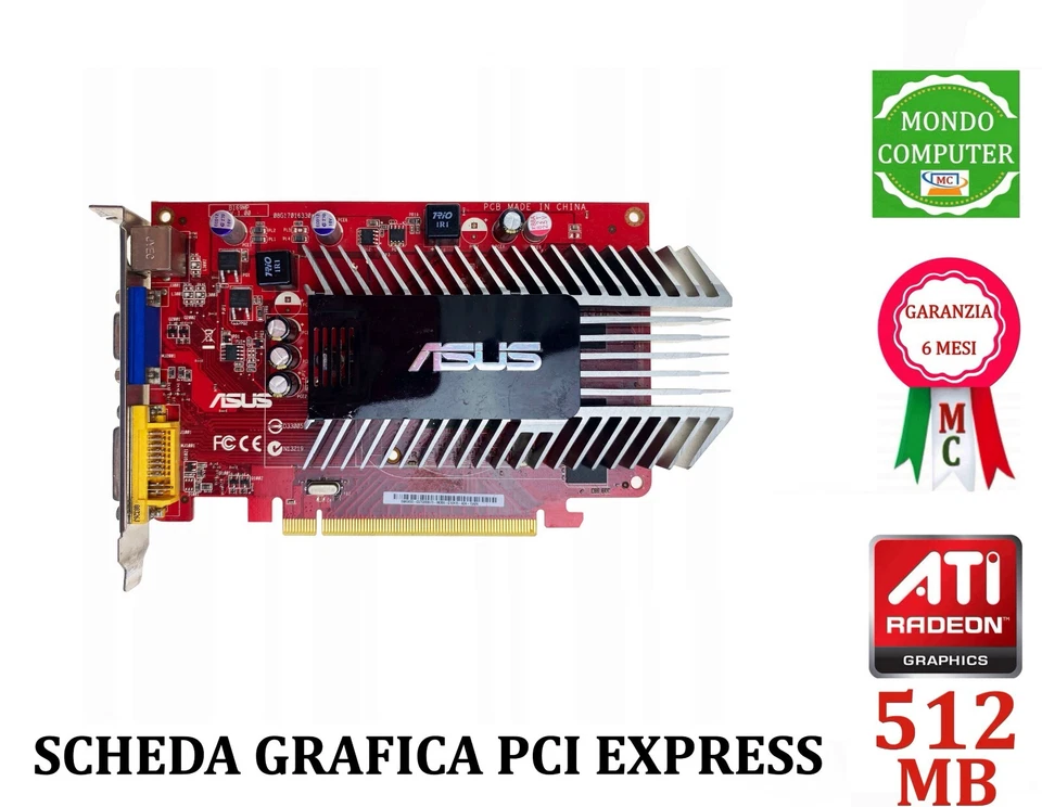 SCHEDA GRAFICA ATI PCI EXPRESS 512 MB ASUS EAH 3450 HT - Immagine 1 di 1