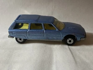 1979 Matchbox Superfast #12 Citroen CX Trunk Open Blue Diecast England TIRE WEAR - Picture 1 of 12