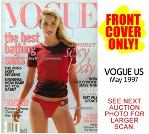 COVER ONLY - VOGUE US May 1997 GEORGINA GRENVILLE in bikini - Picture 1 of 2