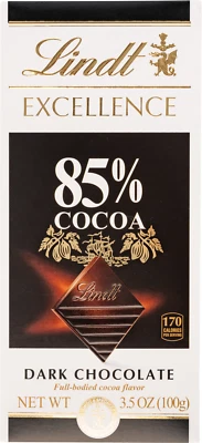Lindt, Excellence Barra de Chocolate Extra Oscuro con 85% Cacao, 100g (PACK DE 4) Foto 1 de 2