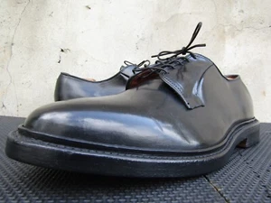 Como Nuevo Allen Edmonds Leeds Negro Horween Shell Cordobés Puntera Lisa Derby Para Hombres 9.5 E - Imagen 1 de 10