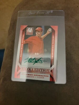 Stephen Gonsalves 2013 Elite /4 Rookie Green Ink - Image 1 of 2