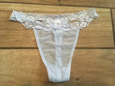 Talla nueva. Tanga M Morgan Taylor de nailon/encaje azul bragas Foto 1 de 3