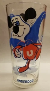 UNDERDOG - Pepsi Collector Series 6.25" Glass (No Logo) Leonardo TTV Blue Words - Picture 1 of 2