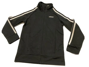 EUC Adidas black 3 stripe track zipdown jacket 6 - Picture 1 of 7