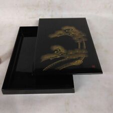 Echizen shikki Brand Lacquered Japanese pine Chinkin-makie Letter Box Case