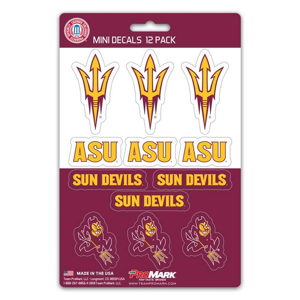 Fanmats Arizona State University Mini Decal 12-pk