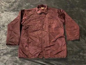 VINTAGE WILSON SNAP MENS WARM UP JACKET SIZE 42 MEDIUM / LARGE MAROON MADE USA - Picture 1 of 14
