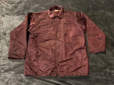 VINTAGE WILSON SNAP MENS WARM UP JACKET SIZE 42 MEDIUM / LARGE MAROON MADE USA - Image 1 of 4