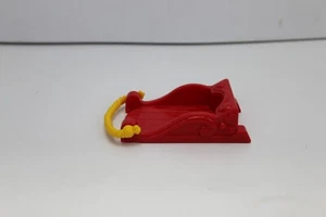 Trineo Fisher Price Little People rojo de Navidad para vacaciones de invierno raro - Imagen 1 de 6