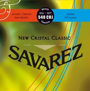 JEU CORDES GUITARE CLASSIQUE SAVAREZ 540CRJ NEW CRISTAL-HT CLASSIC TIRANT MIXTE - Picture 1 of 2