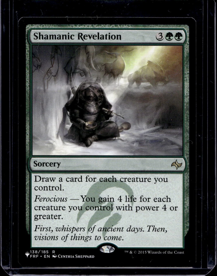 MTG RARE REGULAR FRF: FATE REFORGED - LP- SHAMANIC REVELATION 138/185 - Image 1 of 1