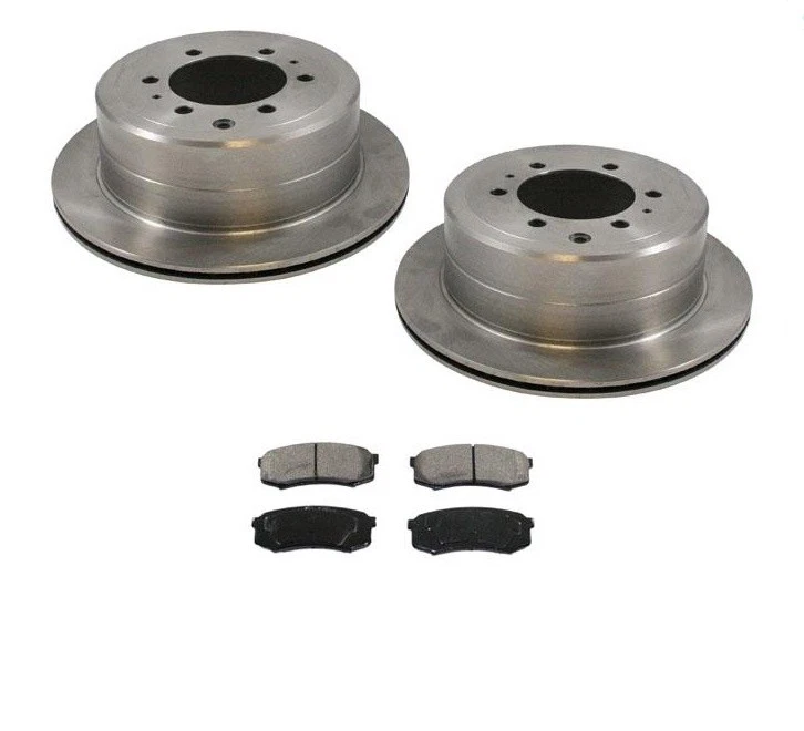 Rotores de freno traseros y pastillas de cerámica para Toyota Landcruiser y Lexus LX450 1993-1997 Foto 1 de 4
