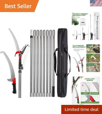 Serra de vara extensível podadora de árvore cabo de fibra de vidro 27 pés - Imagem 1 de 4