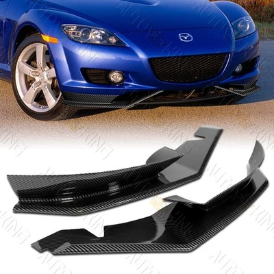 FIT 04-08 MAZDA RX-8 MS-STYLE CARBON PAINTED FRONT BUMPER SPLITTER SPOILER LIP - Изображение 1 из 4