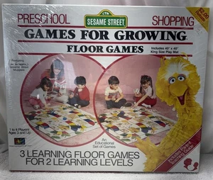 Vtge NEW 1987 Sesame Street Preschool Games for Growing Shopping Floor Games - Picture 1 of 6