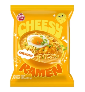 Ramen con queso - Sabor cheddar | Instantáneo coreano no picante, cremoso y salado - Imagen 1 de 12