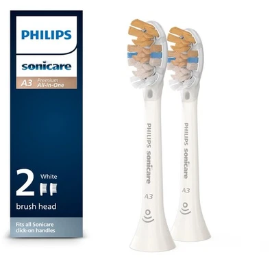 Philips Sonicare A3 Premium Cabezales de repuesto todo en uno (blanco, paquete de 2) Foto 1 de 4