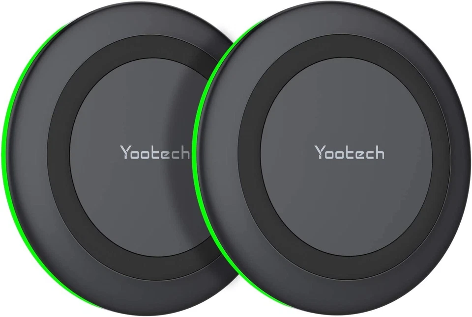Yootech 2 Pack Wireless Charger10W Max Fast Wireless Charging Pad Compatible ... - Image 1 of 4