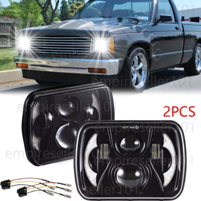 LED for Chevrolet S10 1982-1993 S10 Blazer 2PC Black 7x6" Headlights Sealed Lamp - Image 1 of 4