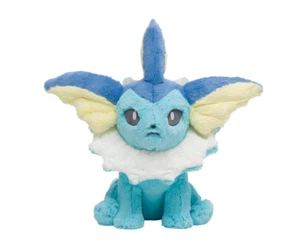 Flauschiges umarmendes Plüschtier Vaporeon Pokemon Center Original Comfy Friends GEBRAUCHT - Bild 1 von 6