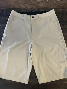 Under Armour Boys Golf Long Board Shorts Size 20 Khaki - Picture 1 of 5