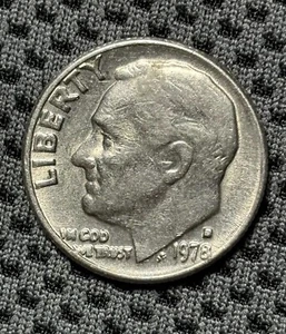 1978 D Roosevelt Dime Error Coin With Filled Mint Mark - Picture 1 of 5
