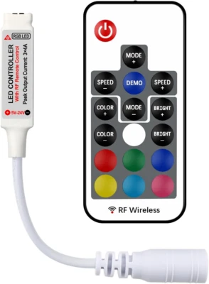 RGBZONE RF Wireless Remote LED Controller, DC 5V/12V/24V for 5050 3528 5630... - Image 1 of 4