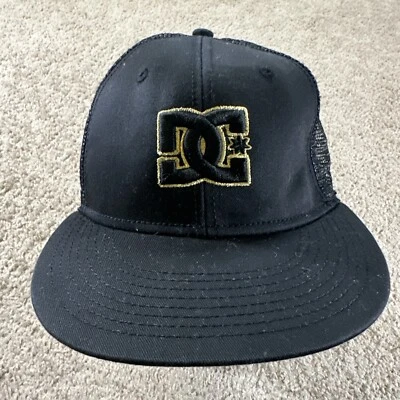De colección Zapatos DC Camionero Sombrero Gorra Adulto Negro DC Logo Malla Skateboarding Sk8 Y2k Foto 1 de 4