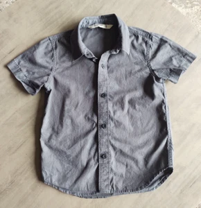 Old Navy Childs XS Grey Collared Button-up Shirt Skull Print Punk Unique Kids - Picture 1 of 12