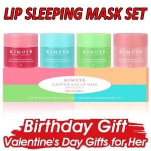 Lip Sleeping Mask - Overnight Treatment Lip Care Day and Night - 4 Piece Set - Picture 1 of 9