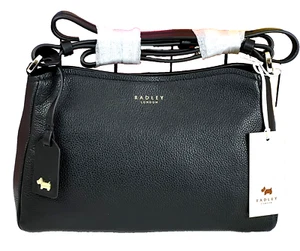 Radley Small Cross Body Bag NEWHAVEN ROAD Black Leather Zip Top New RRP 199 - Picture 1 of 13