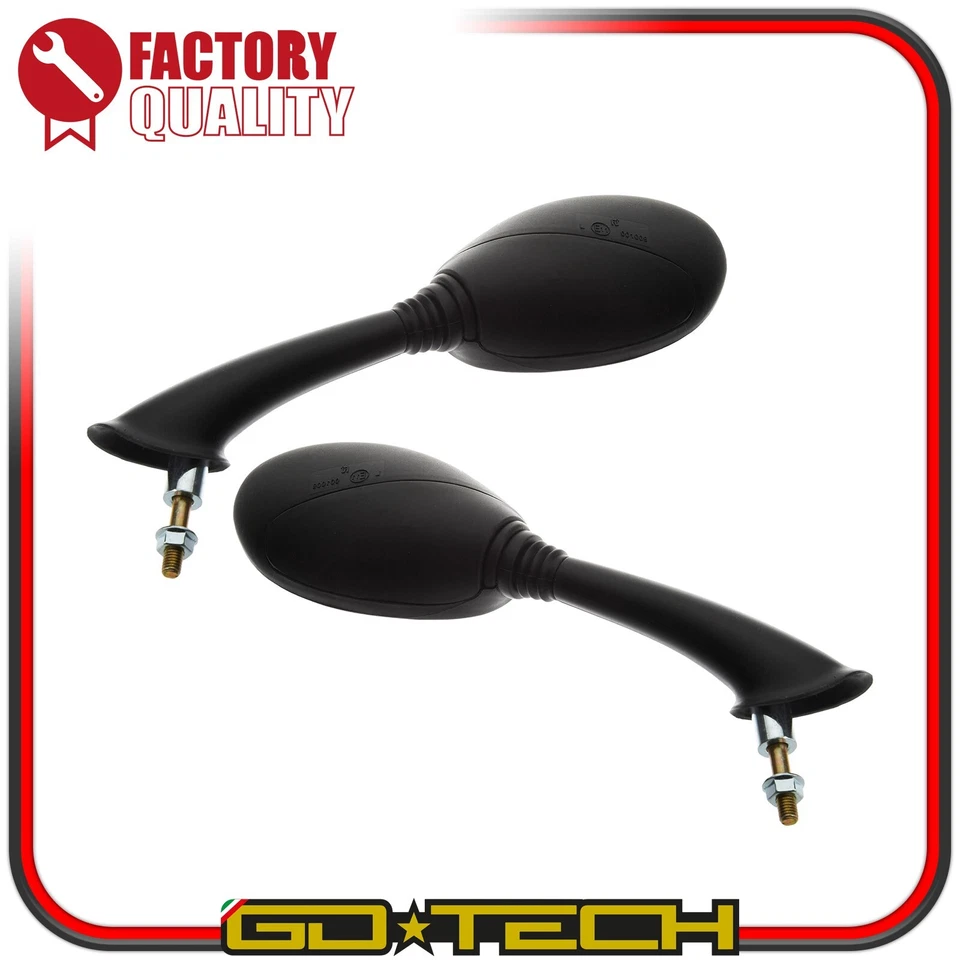 COPPIA SPECCHIETTI PIAGGIO VESPA ET2 ET4 50 125 150 SPECCHI RETROVISORI NERI - Immagine 1 di 4