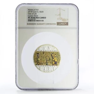 Cook Islands 20 dollars Gustav Klimt Art Tree of Life PF70 NGC silver coin 2018 - Picture 1 of 2