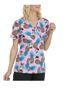 Disney Villains Halloween Scrub Top Maleficent Sleeping Beauty NWT Size L - Picture 1 of 4