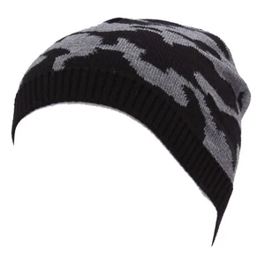 9617X cuffia boy bimbo ARMANI JEANS black/grey beanie hat - Picture 1 of 4