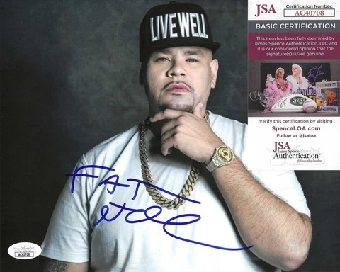 Fat Joe Signed 8x10 Photo w/ JSA COA #AC40708 Terror Squad Cover