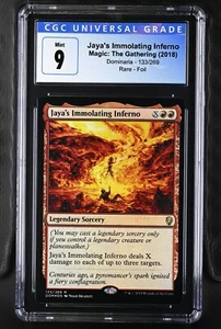 JAYA'S IMMOLATING INFERNO Dominaria Foil Rare CGC 9 MTG [Nostalgium] - Picture 1 of 2