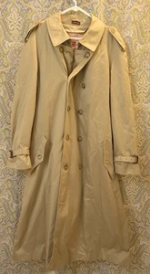 Baracuta Double Breasted Long Trench Coat Men's Belted Lined 44 Long Korea Vtg - Picture 1 of 12