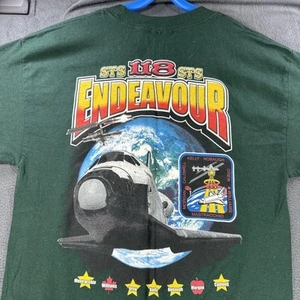 STS 118 Endeavor NASA Space Shuttle Shirt Green Size Small - Picture 1 of 7