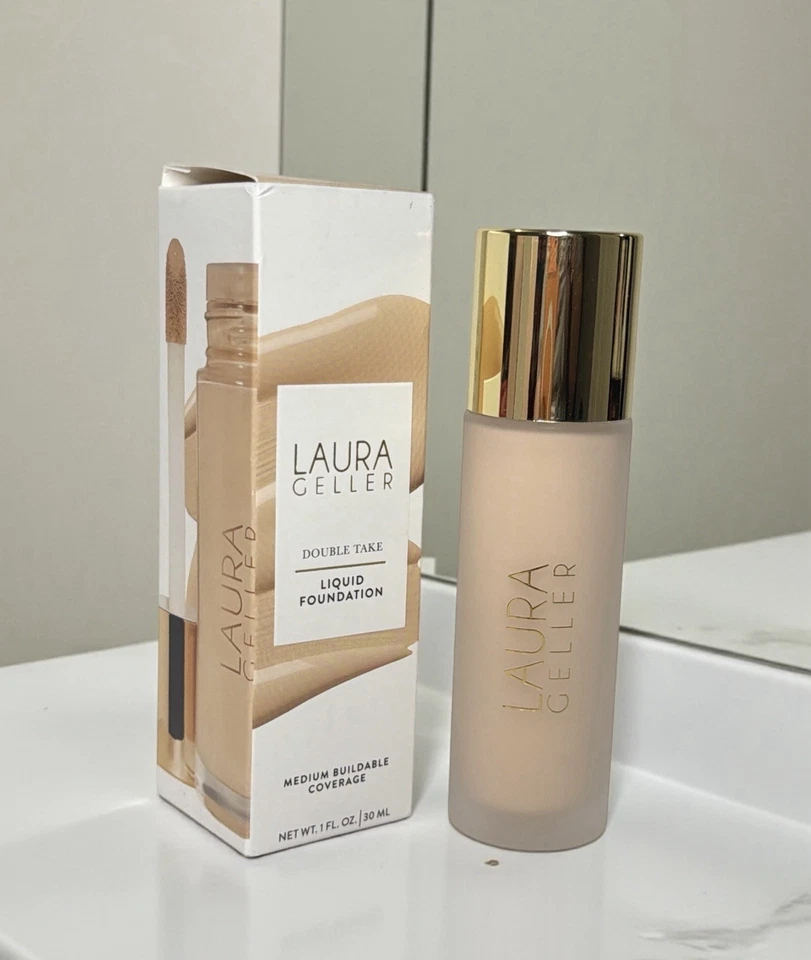 Laura Geller Double Take Liquid Foundation Full Coverage Matte Finish Porcelain - Image 1 of 4
