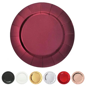 10 Round 13" Disposable Paper Charger Plates Wedding Party Events Home Supplies - Picture 1 of 72