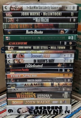 HUGE Lot of 20+ John Wayne DVDs/Box Sets Classic Westerns - No Dupes Like New Foto 1 de 4