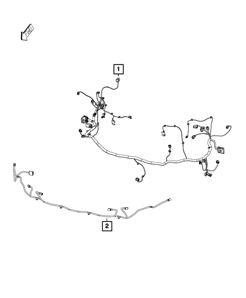 Genuine Mopar Front End Module Wiring US Canada Mexico 68289122ac - Image 1 of 1