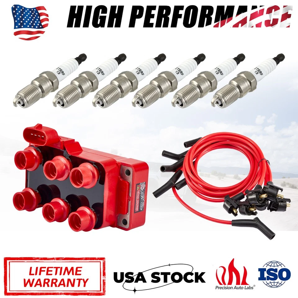 Bobina de encendido bujías y cables para Ford Mustang Ranger Taurus Thunderbird V6 Foto 1 de 4