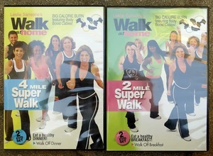 Super Walk 2 & 4 Mile DVD Lot FOUR Discs EXC Cond Leslie Sansone Walk at Home - Picture 1 of 2