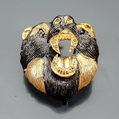 Broche de zafiro azul hecho a mano de plata de ley 925/NB27076 Foto 1 de 4