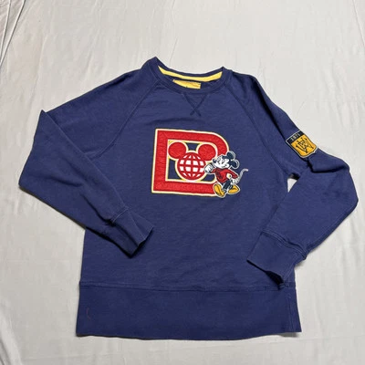 Sudadera Parques Disney Talla Pequeña S Vintage Mickey 1971 Parche WDW Azul Rojo Foto 1 de 4