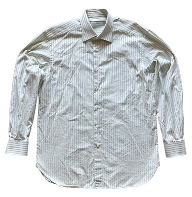 Ermenegildo Zegna Shirt Mens 42 /16.5 Striped Portofino Comfort Office Business - Image 1 of 4
