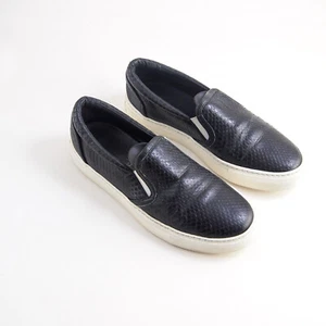 Dsquared2 Slip Ons Sneakers Black Snakesking Print Leather Womens EU 37 US 7 - Picture 1 of 11
